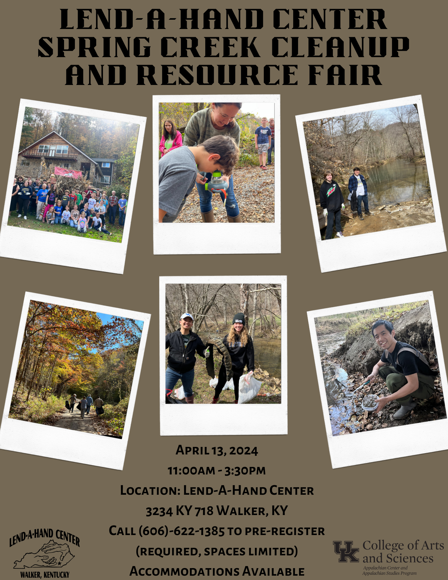 Lend-A-Hand Center Spring Creek Cleanup and Resource Fair Poster