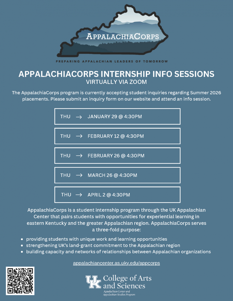 AppalachiaCorps informational flyer