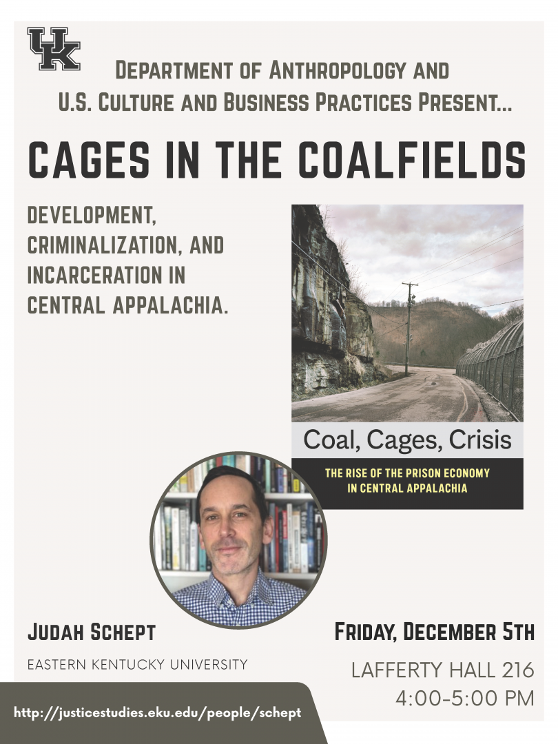 informational flyer for event with details decorative image and Schept headshot