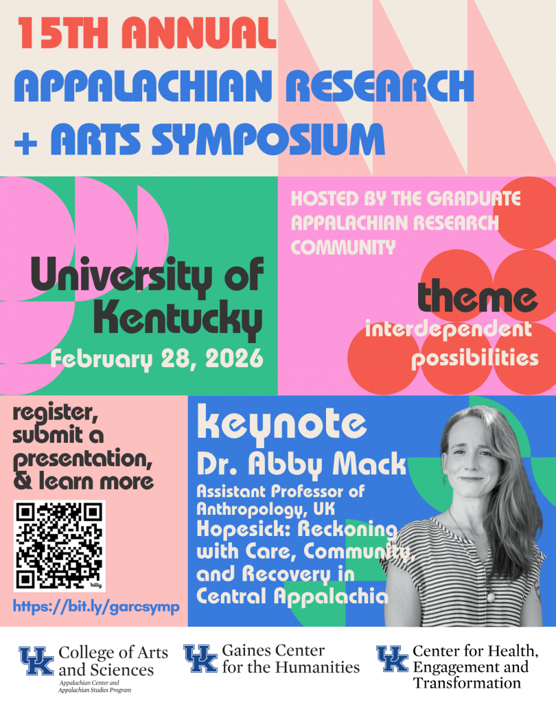 informational flyer with event information QR code with link to Symposium webpage